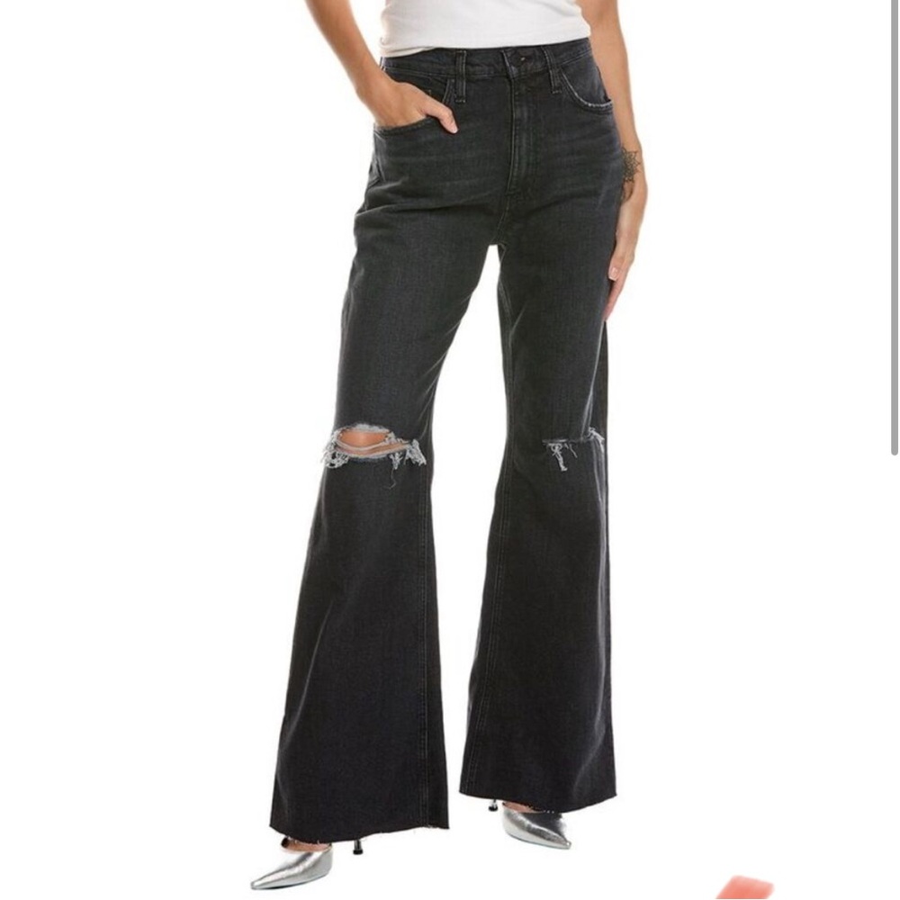 🖤 HUDSON 🖤 NWOT Jeans Black Jodie Faded Noir High-Rise Flare Jean size 25